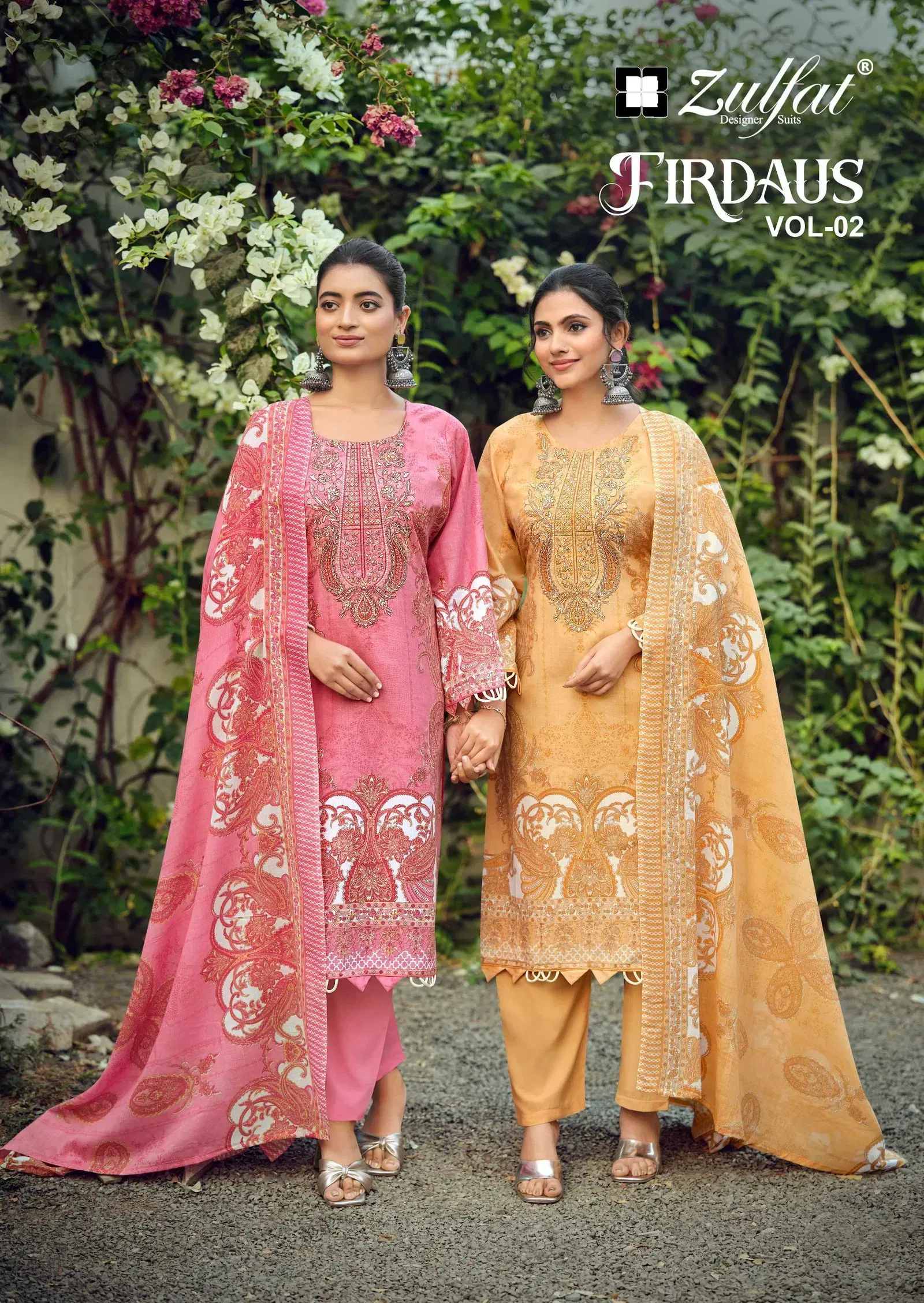 Zulfat Firdaus Vol 02 — Wholesale Dress Material, Zulfat Designer Suit wholesale from Surat — view 1