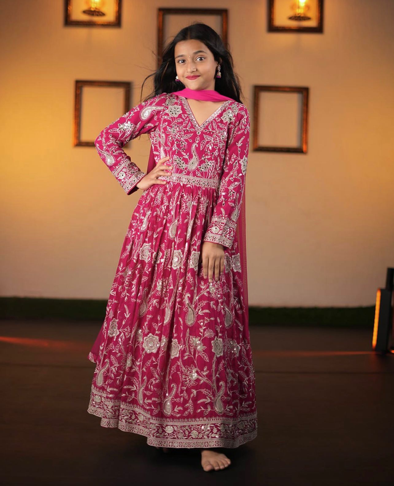 OC 206 Faux Georgette Kids Gown Collection (Wholesale)