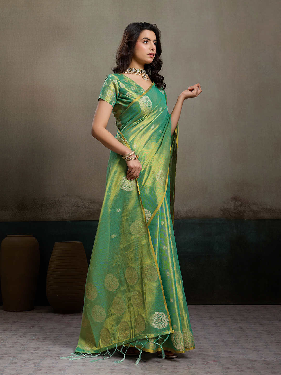 Ast Priyanshi Soft Tissue Silk Zari Worked Saree Collection — Wholesale Sarees, Vardan Ethnic wholesale from Surat — view 7