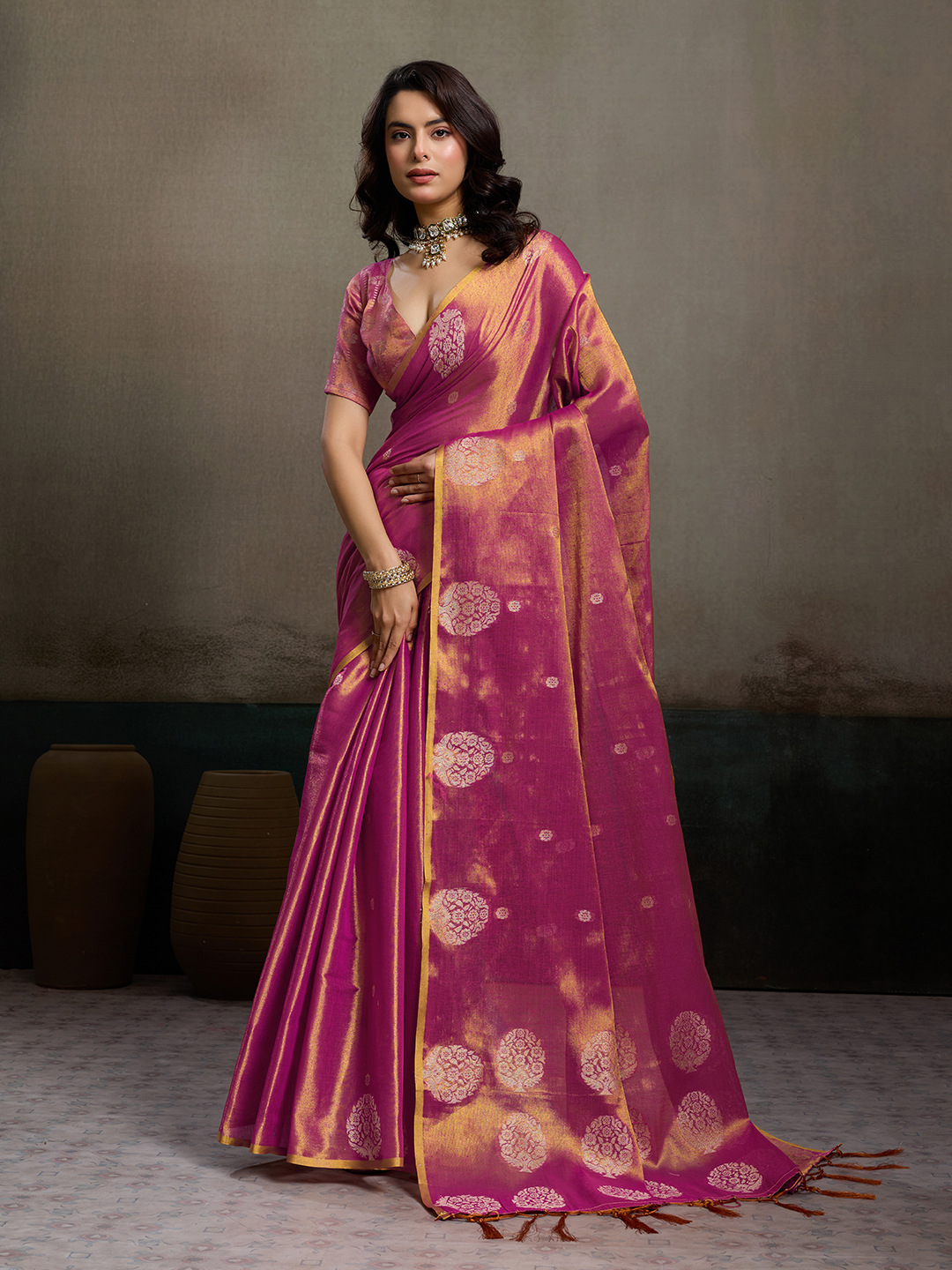Ast Priyanshi Soft Tissue Silk Zari Worked Saree Collection — Wholesale Sarees, Vardan Ethnic wholesale from Surat — view 5
