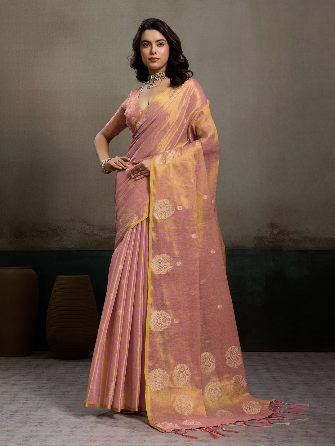 Ast Priyanshi Soft Tissue Silk Zari Worked Saree Collection — Wholesale Sarees, Vardan Ethnic wholesale from Surat — view 4