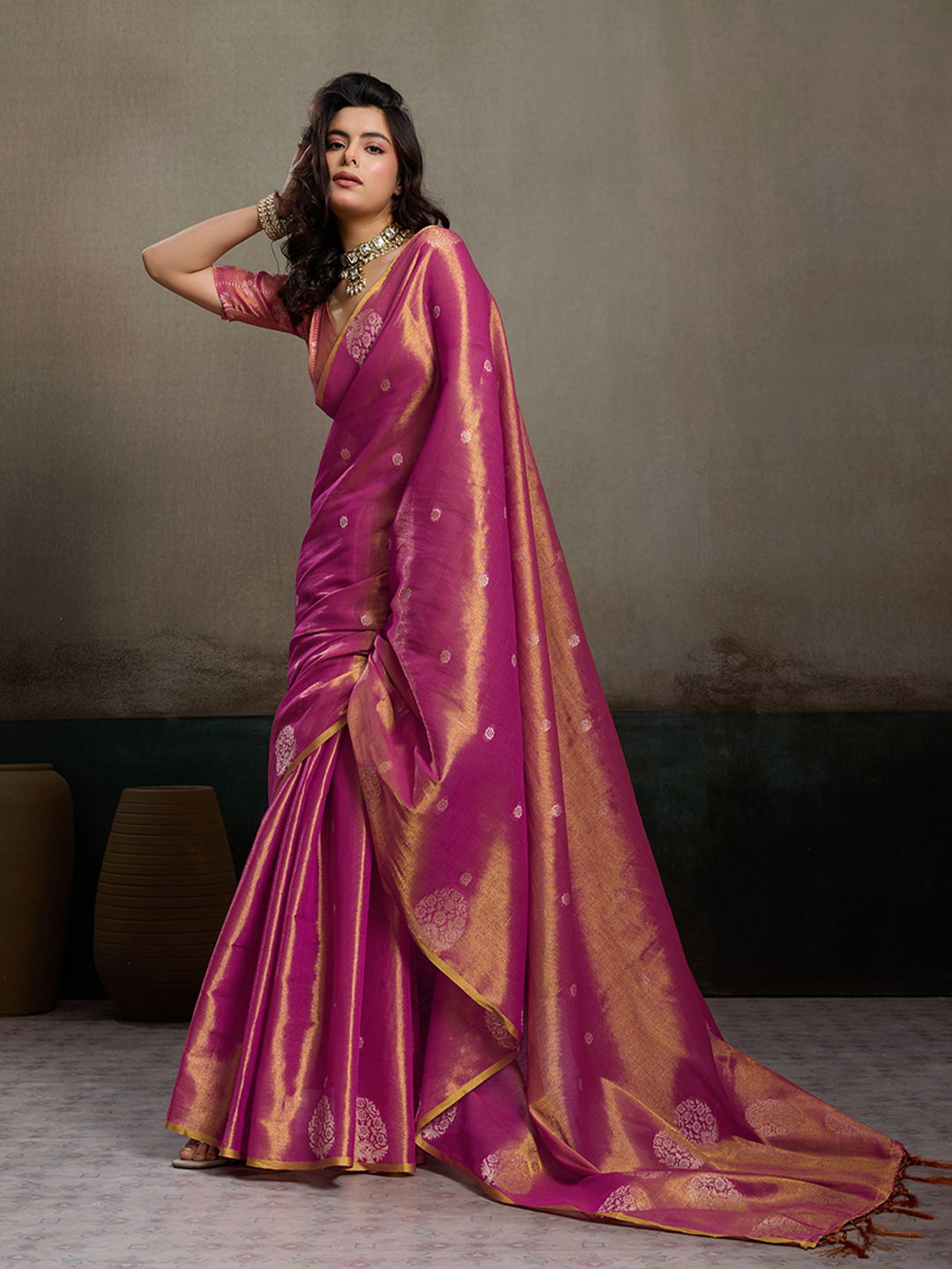 Ast Priyanshi Soft Tissue Silk Zari Worked Saree Collection — Wholesale Sarees, Vardan Ethnic wholesale from Surat — view 2