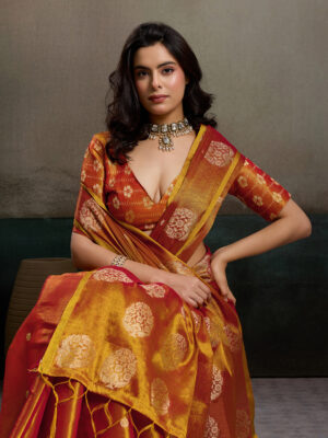 Ast Priyanshi Soft Tissue Silk Zari Worked Saree Collection