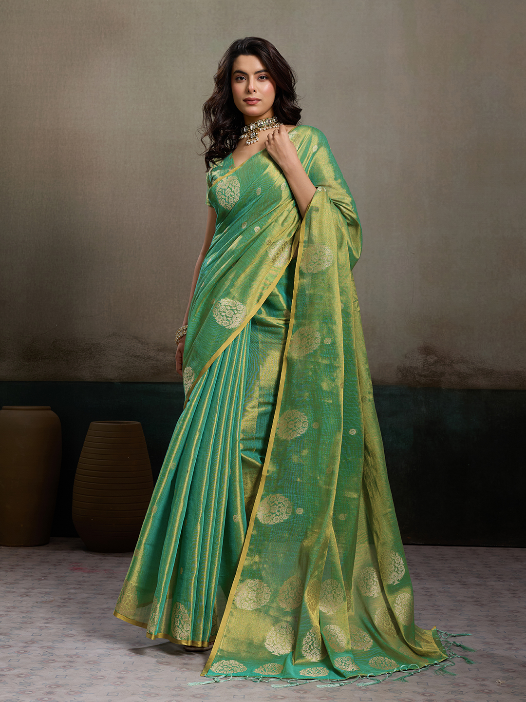Ast Priyanshi Soft Tissue Silk Zari Worked Saree Collection — Wholesale Sarees, Vardan Ethnic wholesale from Surat — view 9