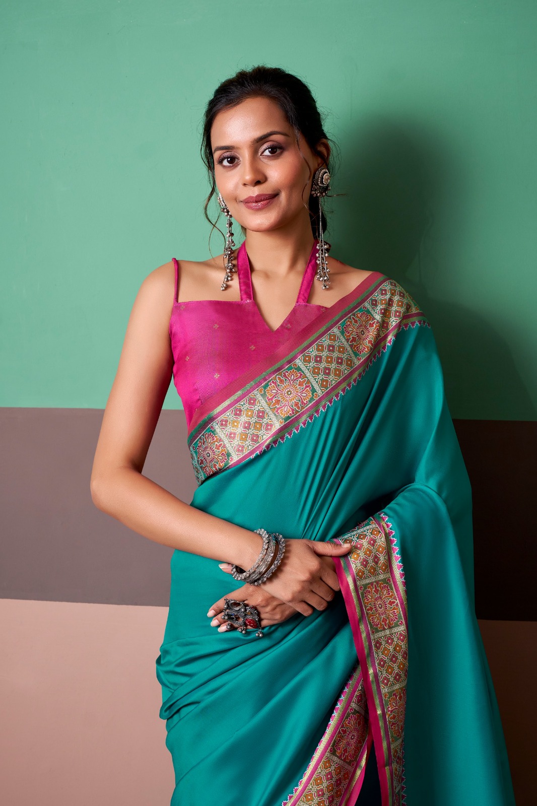 Rajpath Vrindavan Silk Vol 3 Patola Silk Party Wear Saree — Wholesale Sarees, Rajpath wholesale from Surat — view 4