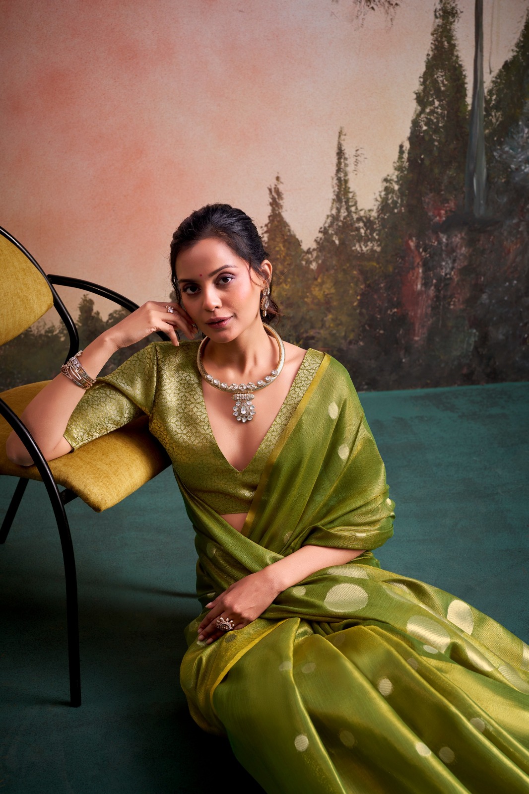 Rajpath Anvika Dollar Tissue Silk Party Wear Saree — Wholesale Sarees, Rajpath wholesale from Surat — view 6