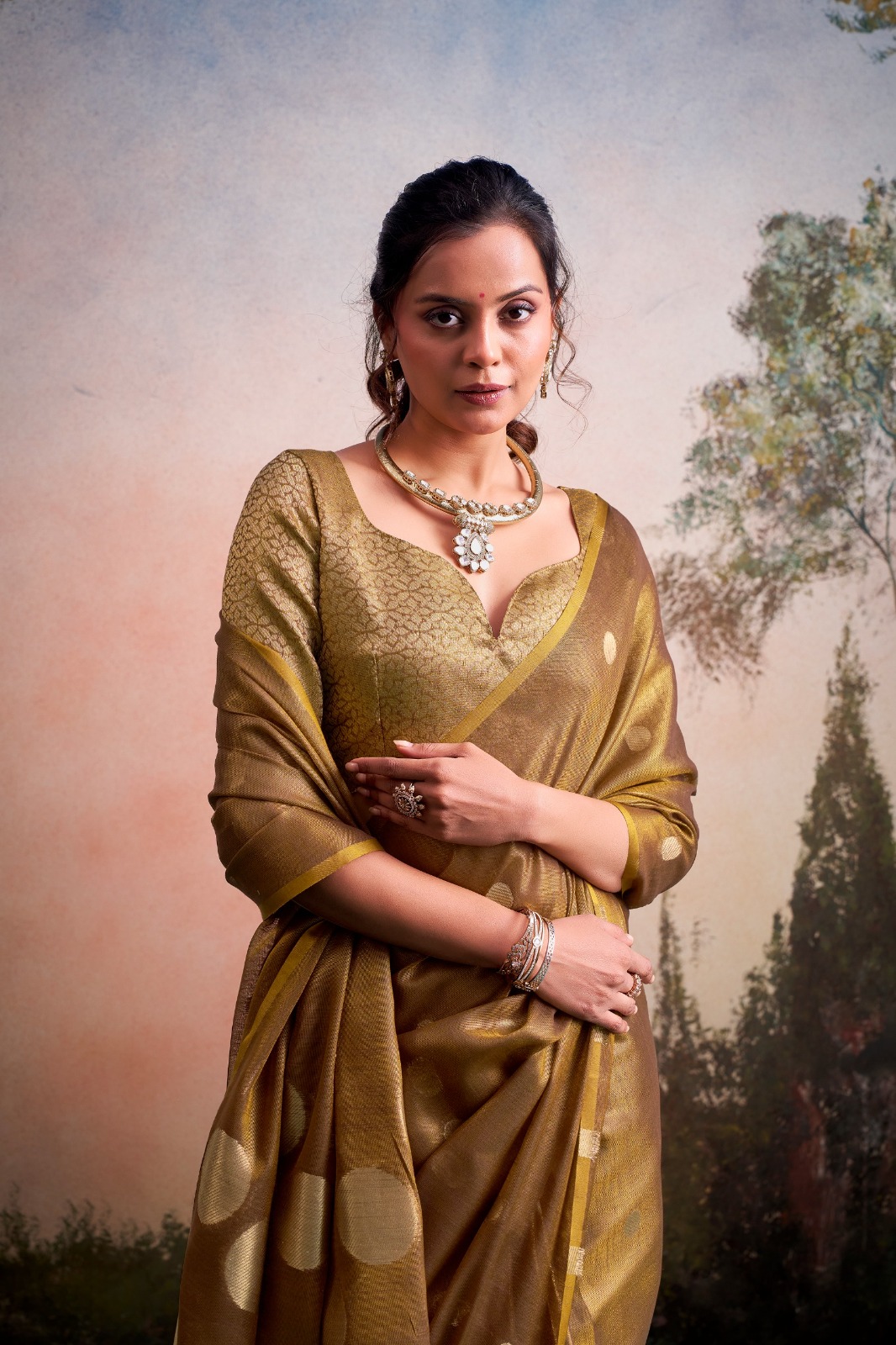 Rajpath Anvika Dollar Tissue Silk Party Wear Saree — Wholesale Sarees, Rajpath wholesale from Surat — view 15