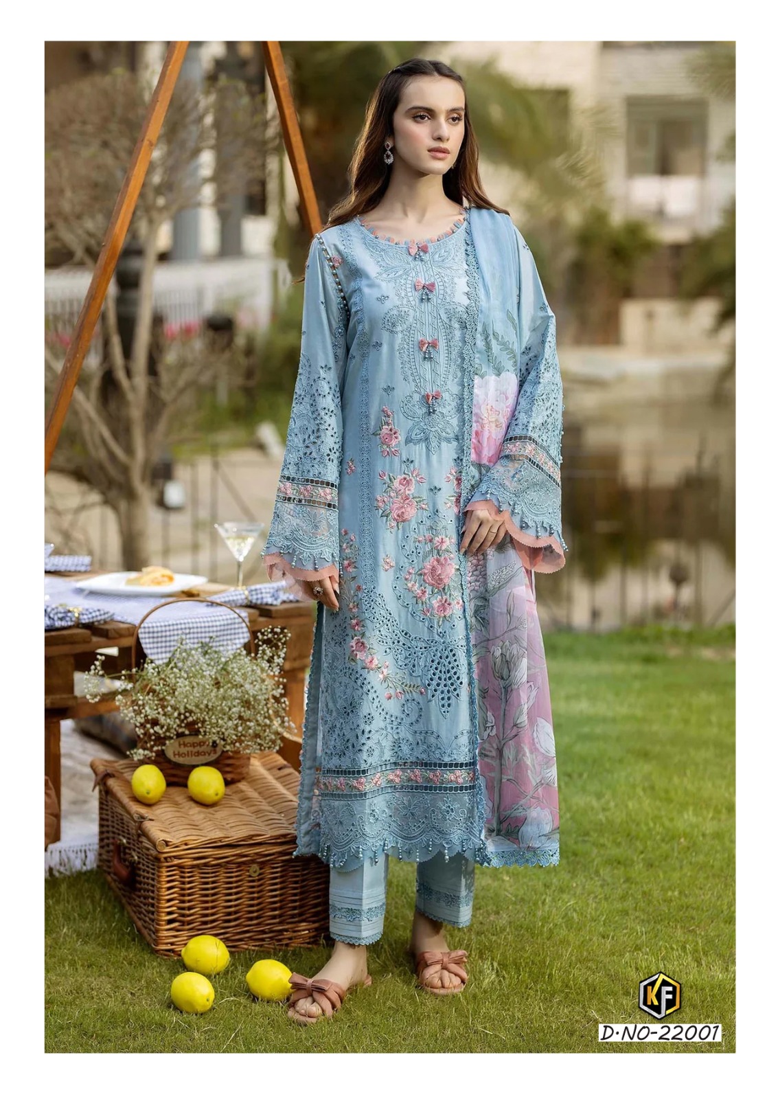 Keval Sobia Nazir Vol 22 Cotton Printed Karachi Dress Material — Wholesale Dress Material, Keval wholesale from Surat — view 5