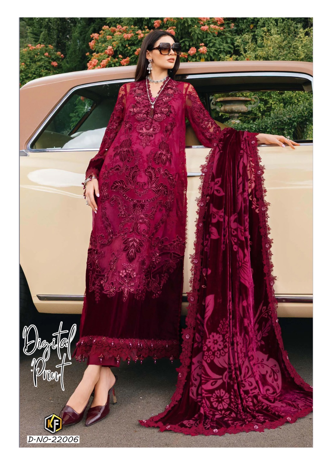 Keval Sobia Nazir Vol 22 Cotton Printed Karachi Dress Material — Wholesale Dress Material, Keval wholesale from Surat — view 3