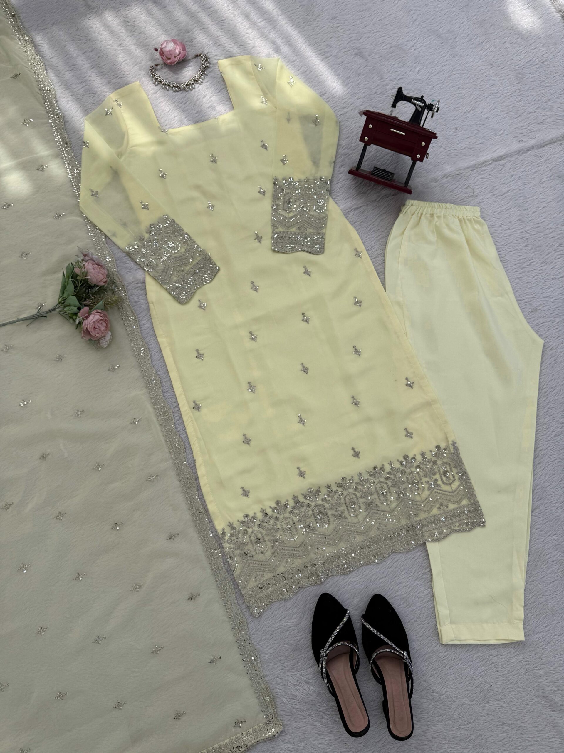 Series Code 5947 Georgette Designer Readymade Salwar Suit — Wholesale Designer Salwar Suits, Vardan Ethnic wholesale from Surat — view 13