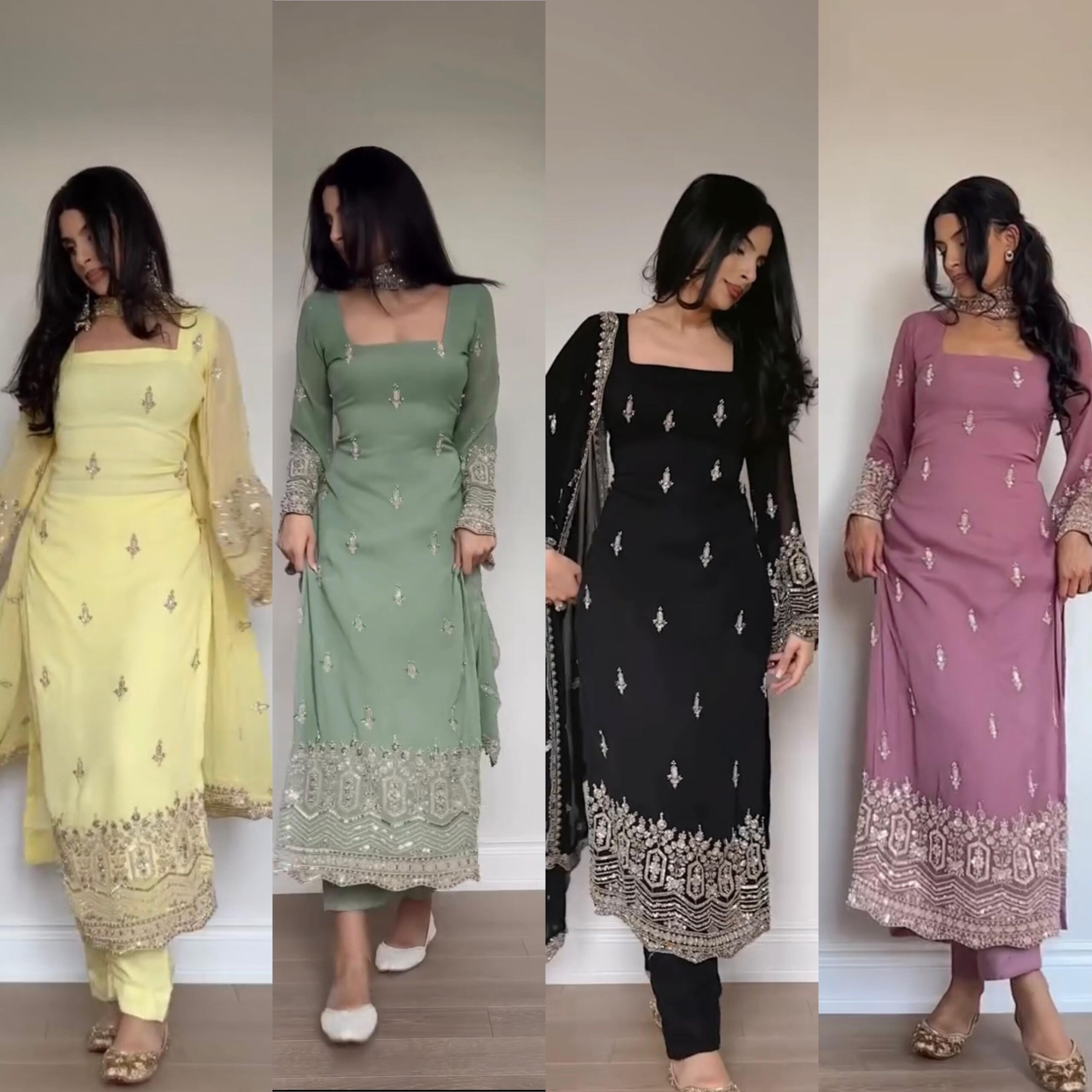 Series Code 5947 Georgette Designer Readymade Salwar Suit — Wholesale Designer Salwar Suits, Vardan Ethnic wholesale from Surat — view 14