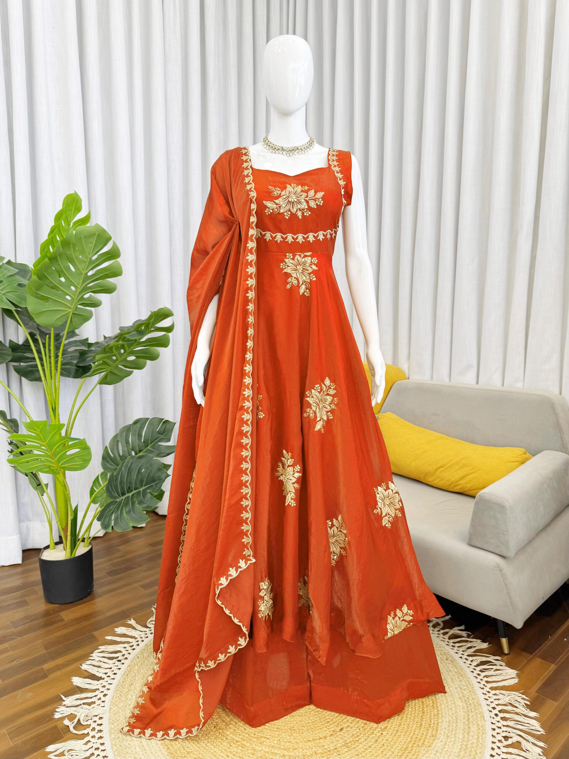 RTC Series Style Code 6011 Kurti Plazo Set with Dupatta — Wholesale Readymade Suit, Vardan Ethnic wholesale from Surat — view 4