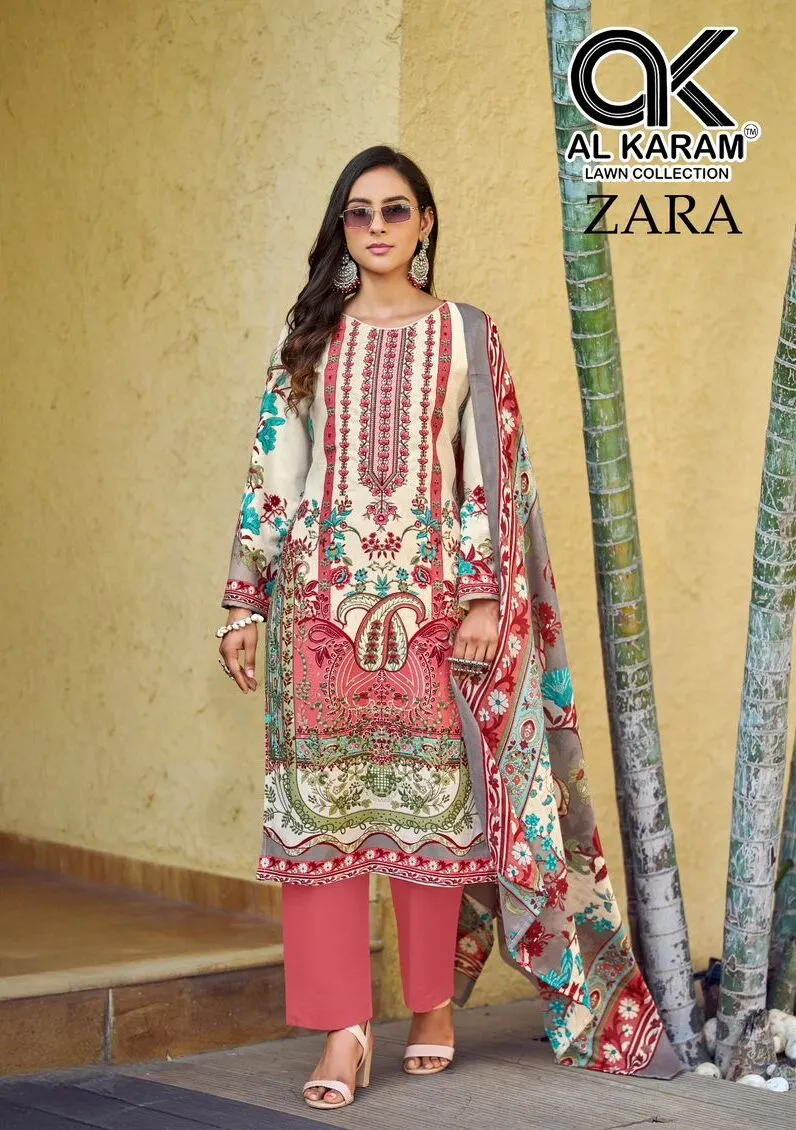 Al Karam Zara Vol 1 Readymade Rayon Printed Salwar Suit — Wholesale Readymade Pakistani Suits, Al wholesale from Surat — view 1