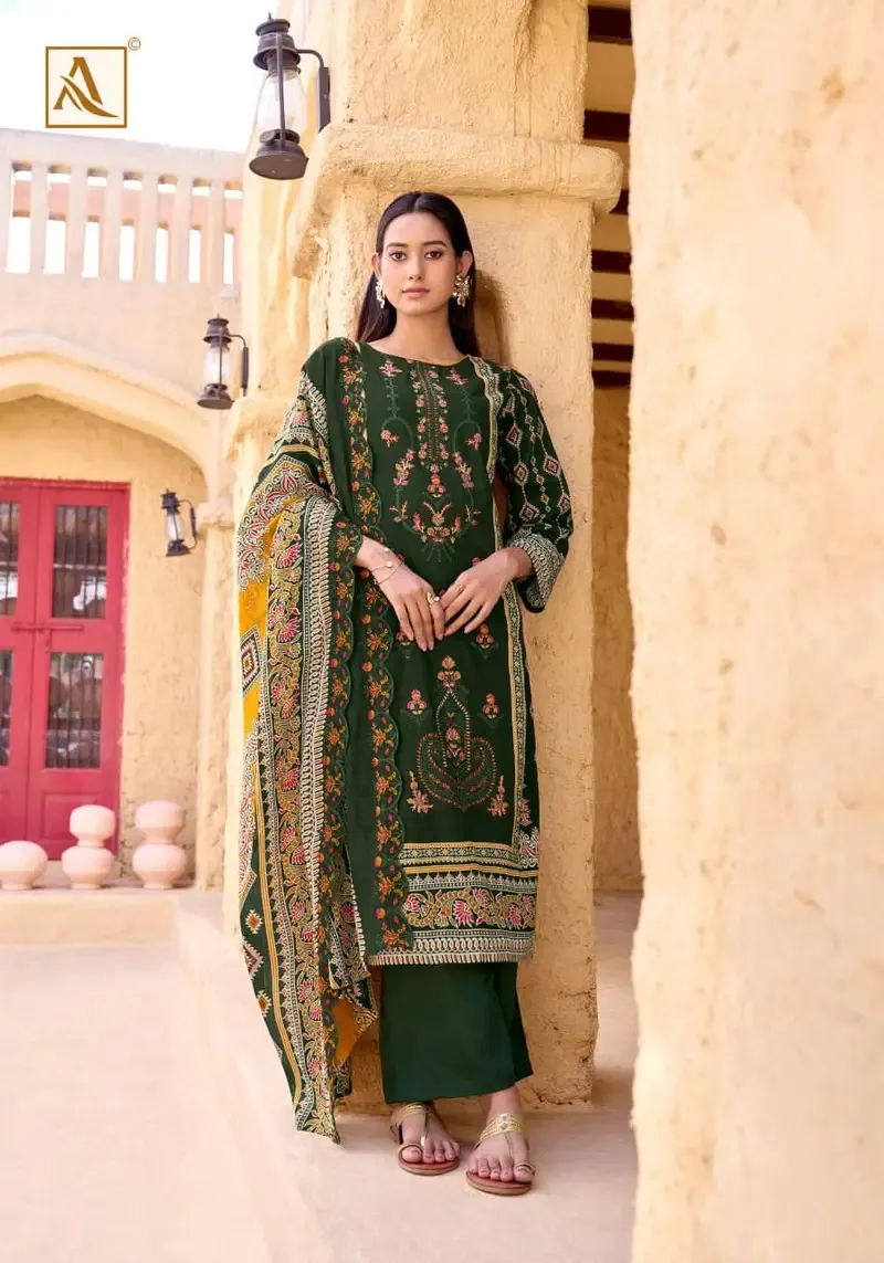 Alok Bin Saeed Edition 14 Cambric Cotton Pakistani Suit