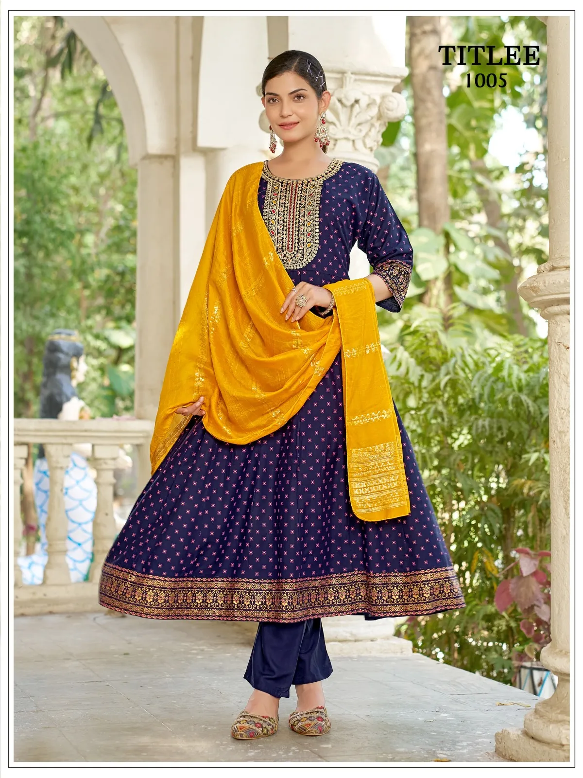 Banwery Titlee Rayon Sequence Embroidered Kurti With Bottom Dupatta Set