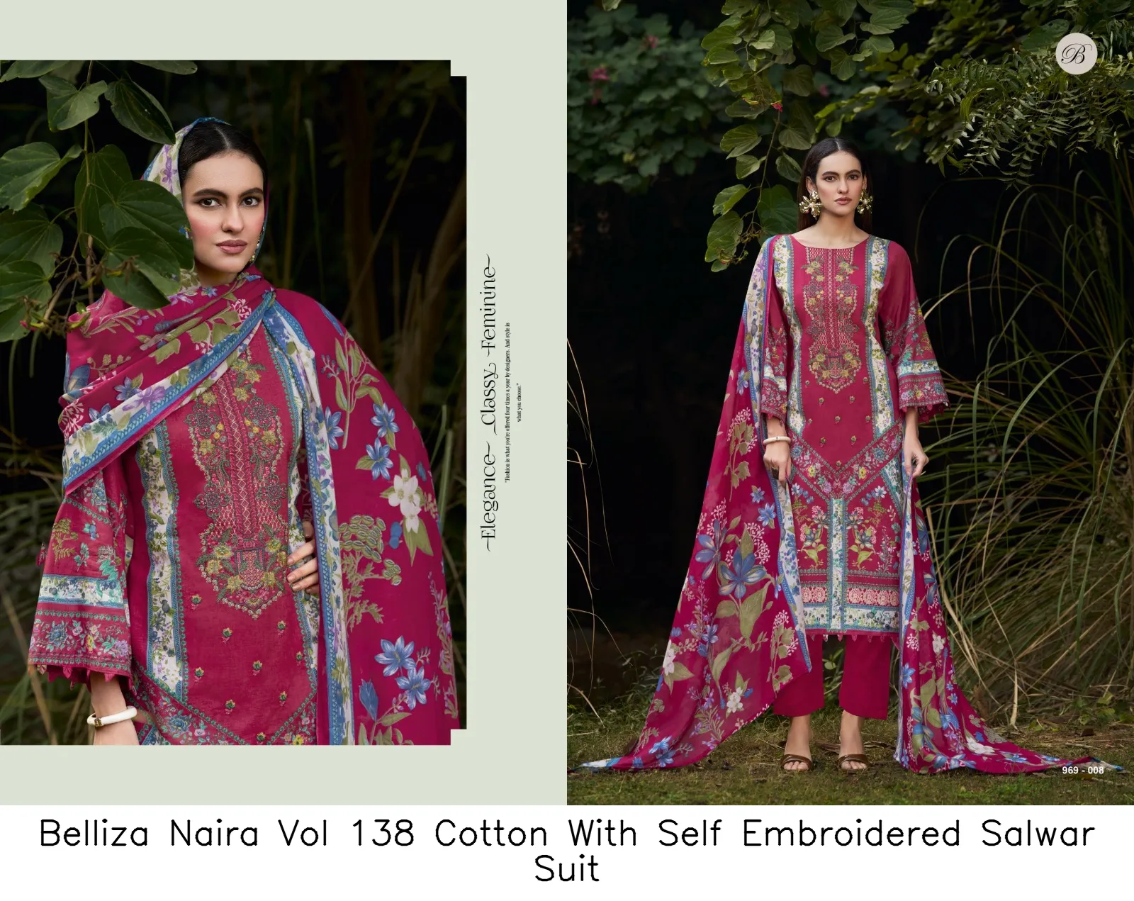 Belliza Naira Vol 138 Cotton With Self Embroidered Salwar Suit — Wholesale Dress Material, Belliza wholesale from Surat — Photo 5
