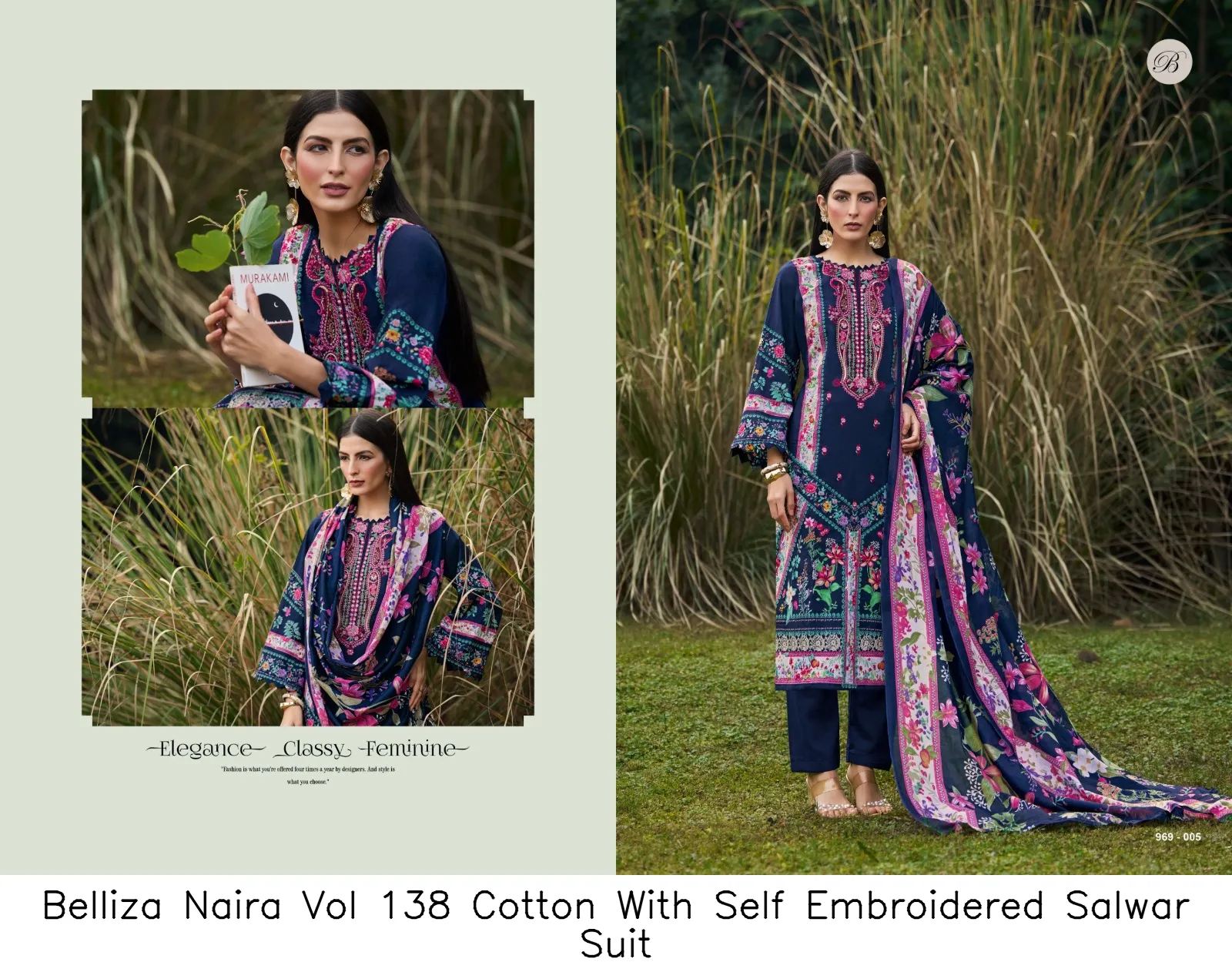 Belliza Naira Vol 138 Cotton With Self Embroidered Salwar Suit — Wholesale Dress Material, Belliza wholesale from Surat — Photo 7