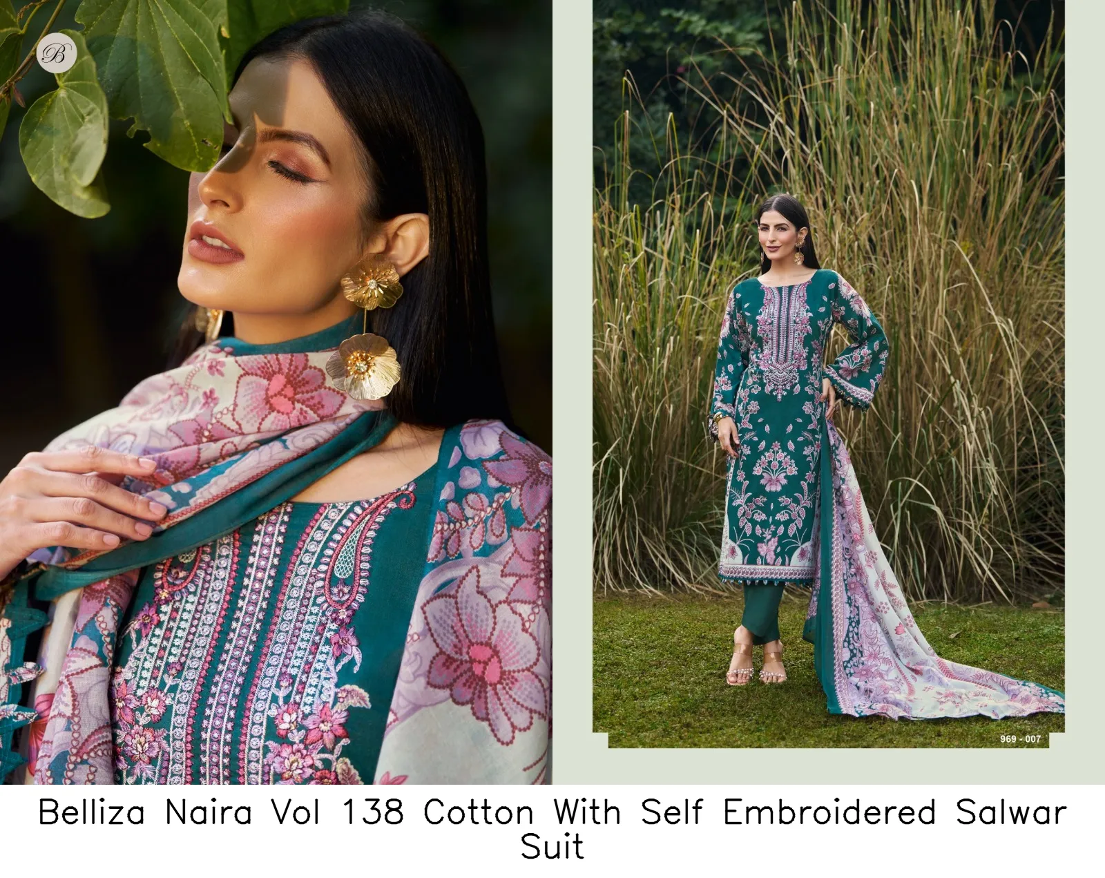Belliza Naira Vol 138 Cotton With Self Embroidered Salwar Suit — Wholesale Dress Material, Belliza wholesale from Surat — Photo 8