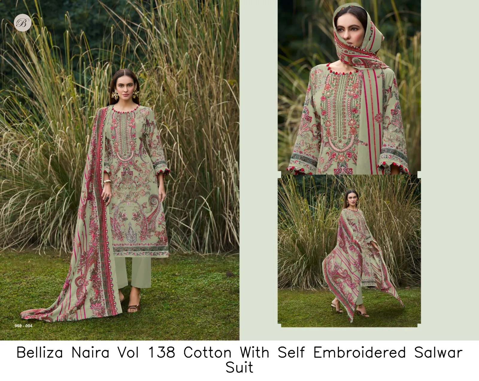 Belliza Naira Vol 138 Cotton With Self Embroidered Salwar Suit — Wholesale Dress Material, Belliza wholesale from Surat — Photo 9