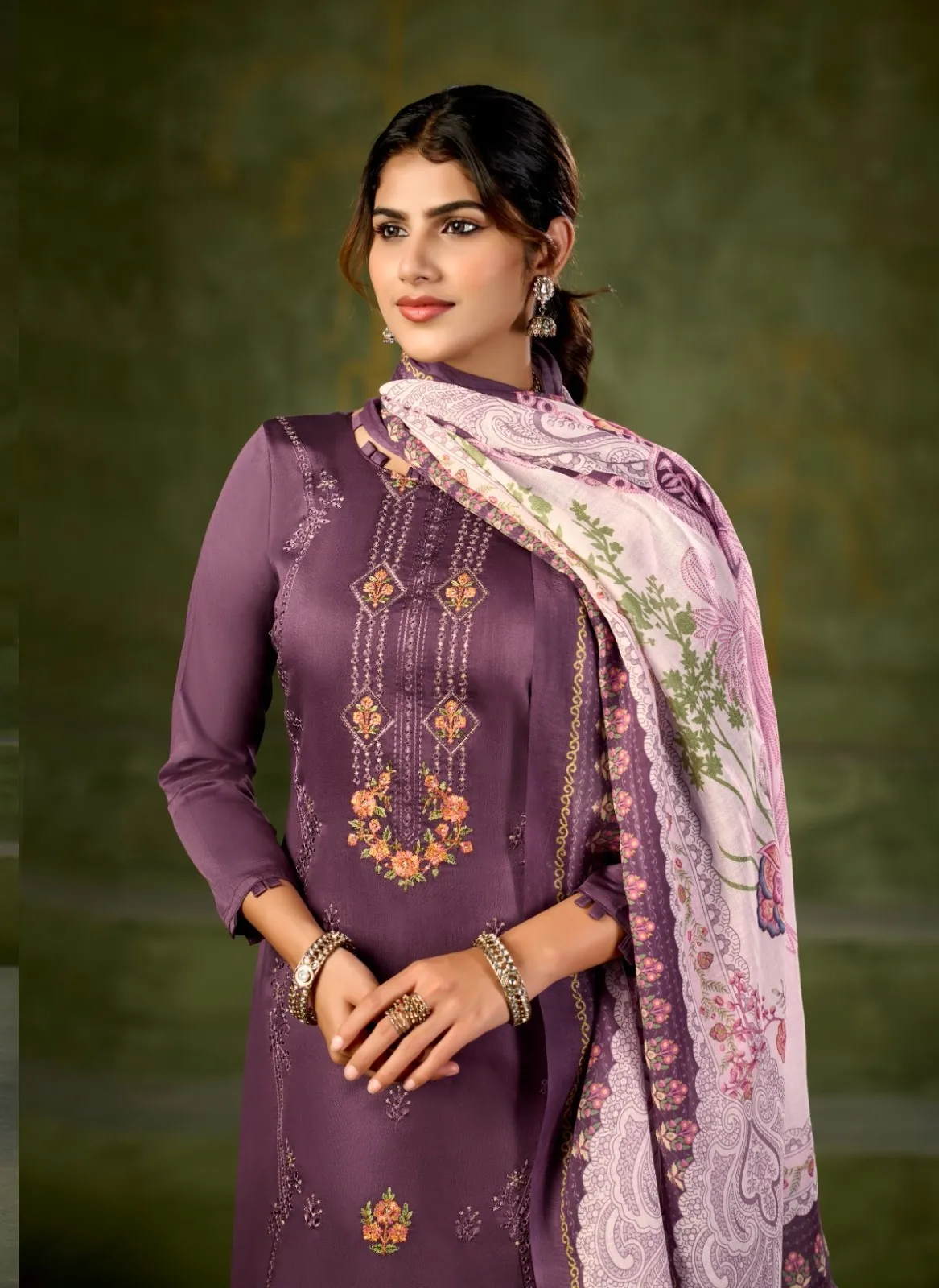 Belliza Zarqash Vol 16 Jam Cotton With Embroidery Work Dress Material — Wholesale Dress Material, Belliza wholesale from Surat — view 1