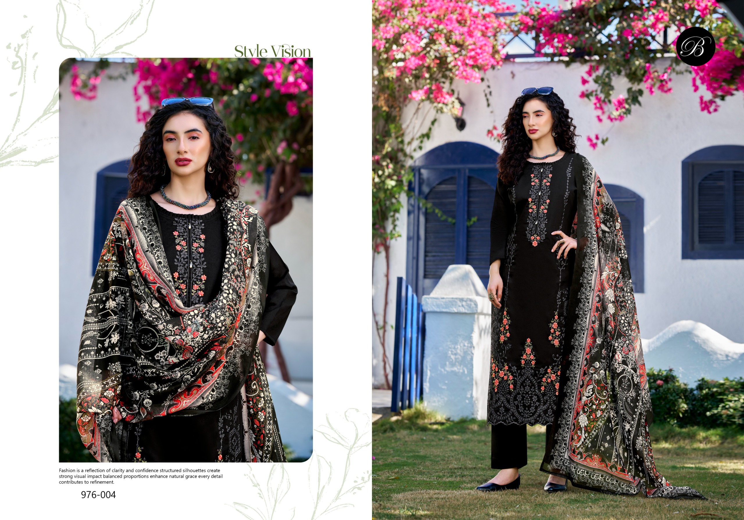 Belliza Zarqash Vol 17 Jam Cotton With Embroidered Dress Material — Wholesale Dress Material, Belliza wholesale from Surat — view 7