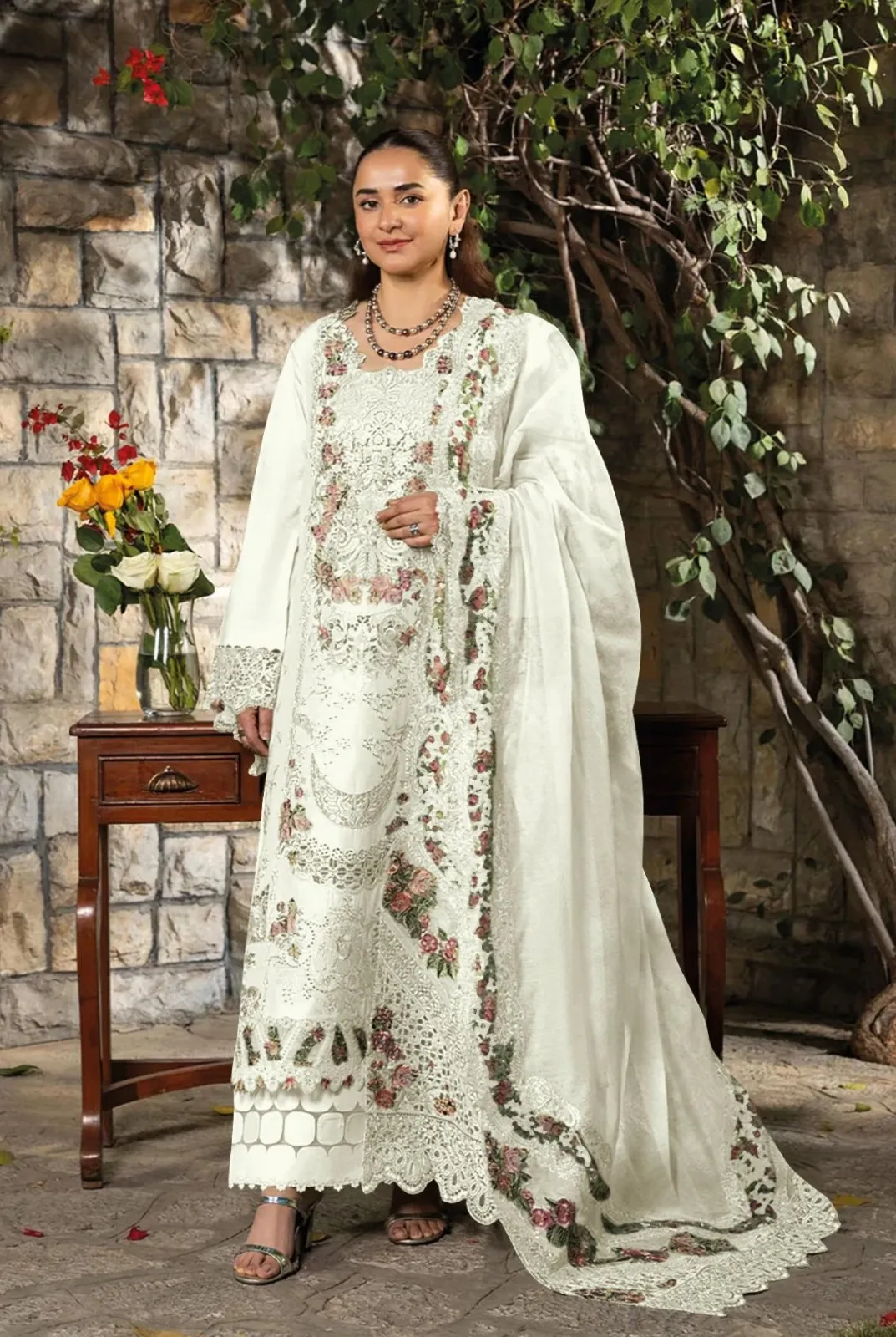 Deepsy Elaf 1745 A To D Cotton With Embroidered Suit