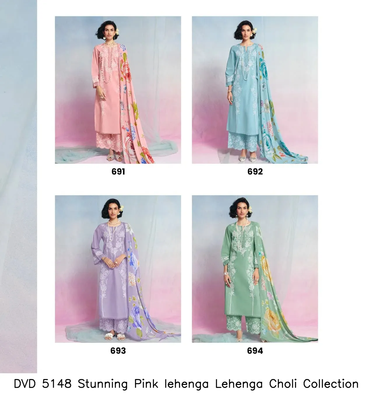 Kimora Sohni Fairy Vol 62 Lawn Cotton Resham Embroidered Salwar Suit — Wholesale Dress Material, Kimora wholesale from Surat — Photo 3