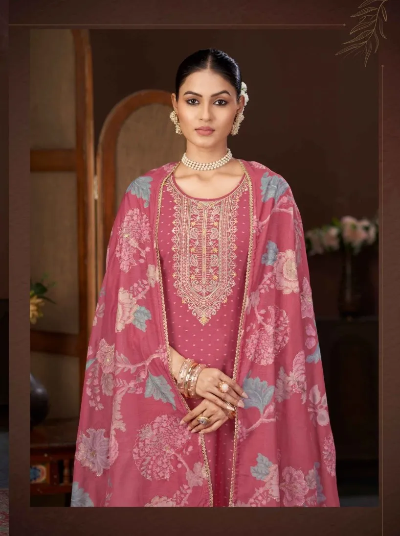 Four Dots Shree Muslin With Heavy Worked Salwar Suit — Wholesale Salwar Suits, Four Dots wholesale from Surat — view 1