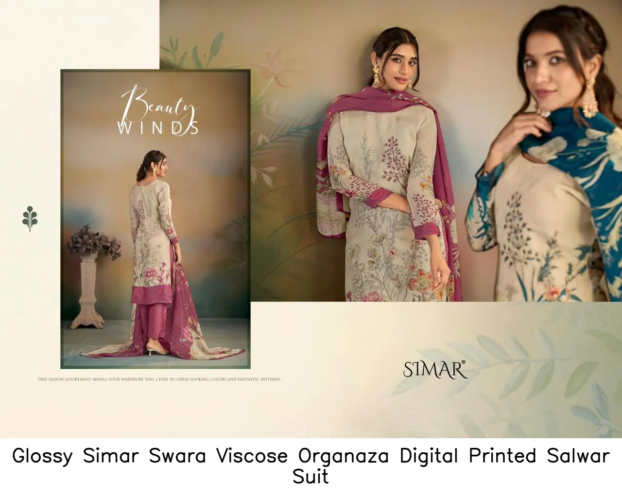 Glossy Simar Swara Viscose Organaza Digital Printed Salwar Suit — Wholesale Salwar Suits, Glossy wholesale from Surat - Gallery Image 6