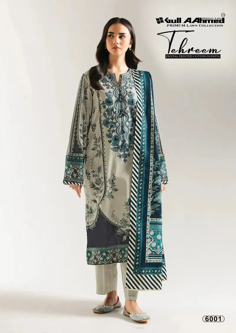 Gull A Ahmed Tehreem Vol 6 Cambric Cotton Karachi Dress Material