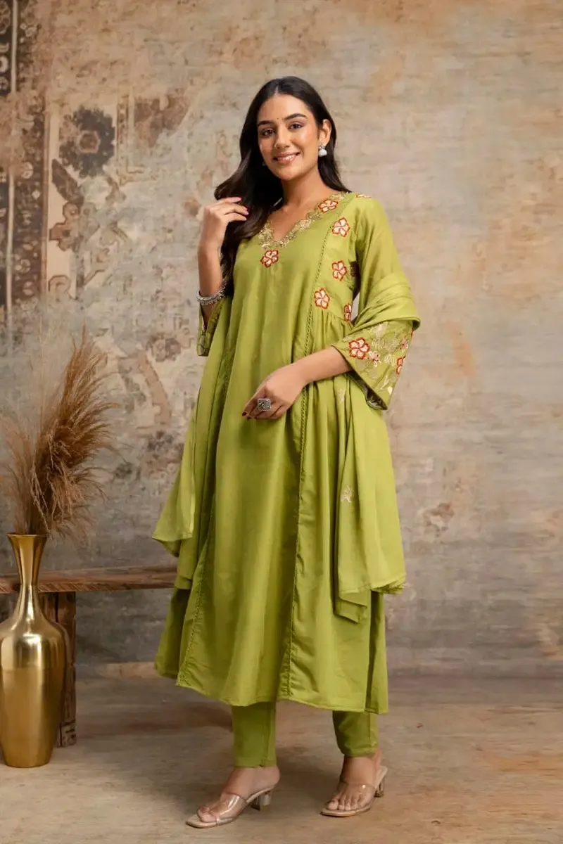 Hoor Tex 786 A Satin With Embroidered Salwar Kameez Set