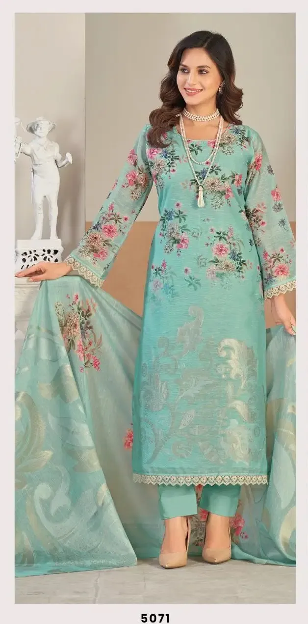 Ibiza Radin Linen Jacquard Digital Printed Salwar Suit