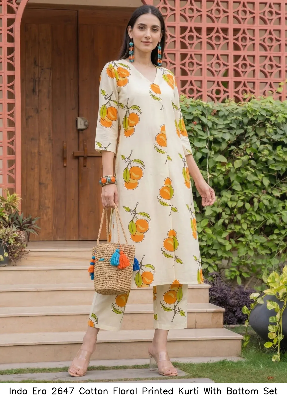 Indo Era 2647 Cotton Floral Printed Kurti With Bottom Set — Summer Collection, Indo Era wholesale from Surat — view 5