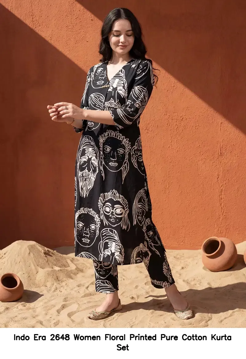 Indo Era 2648 Women Floral Printed Pure Cotton Kurta Set — Summer Collection, Indo Era wholesale from Surat — view 6