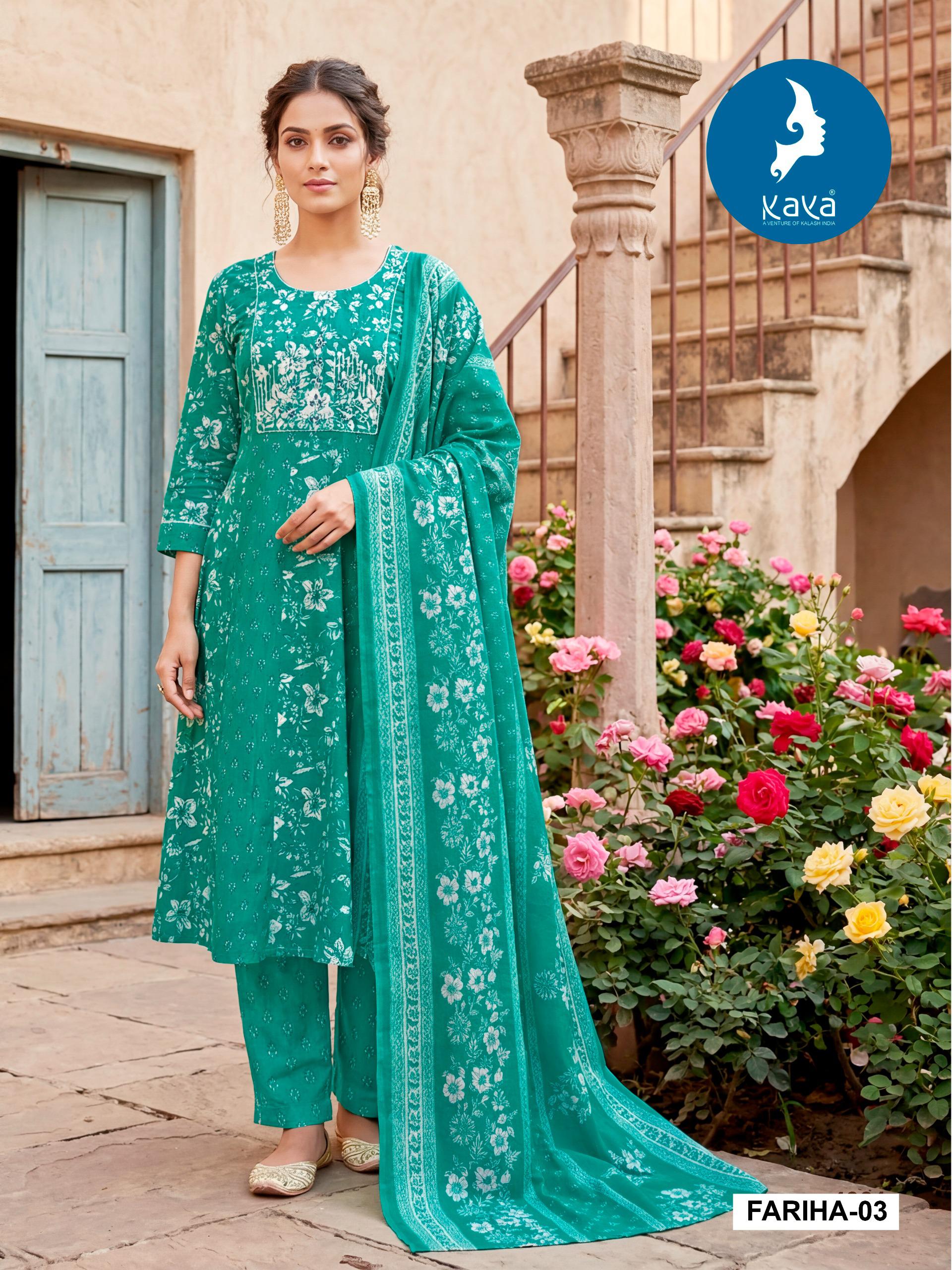 Kaya Fariha Cotton Printed Readymade Salwar Suit — Wholesale Anarkali Kurti, Kaya wholesale from Surat — view 4