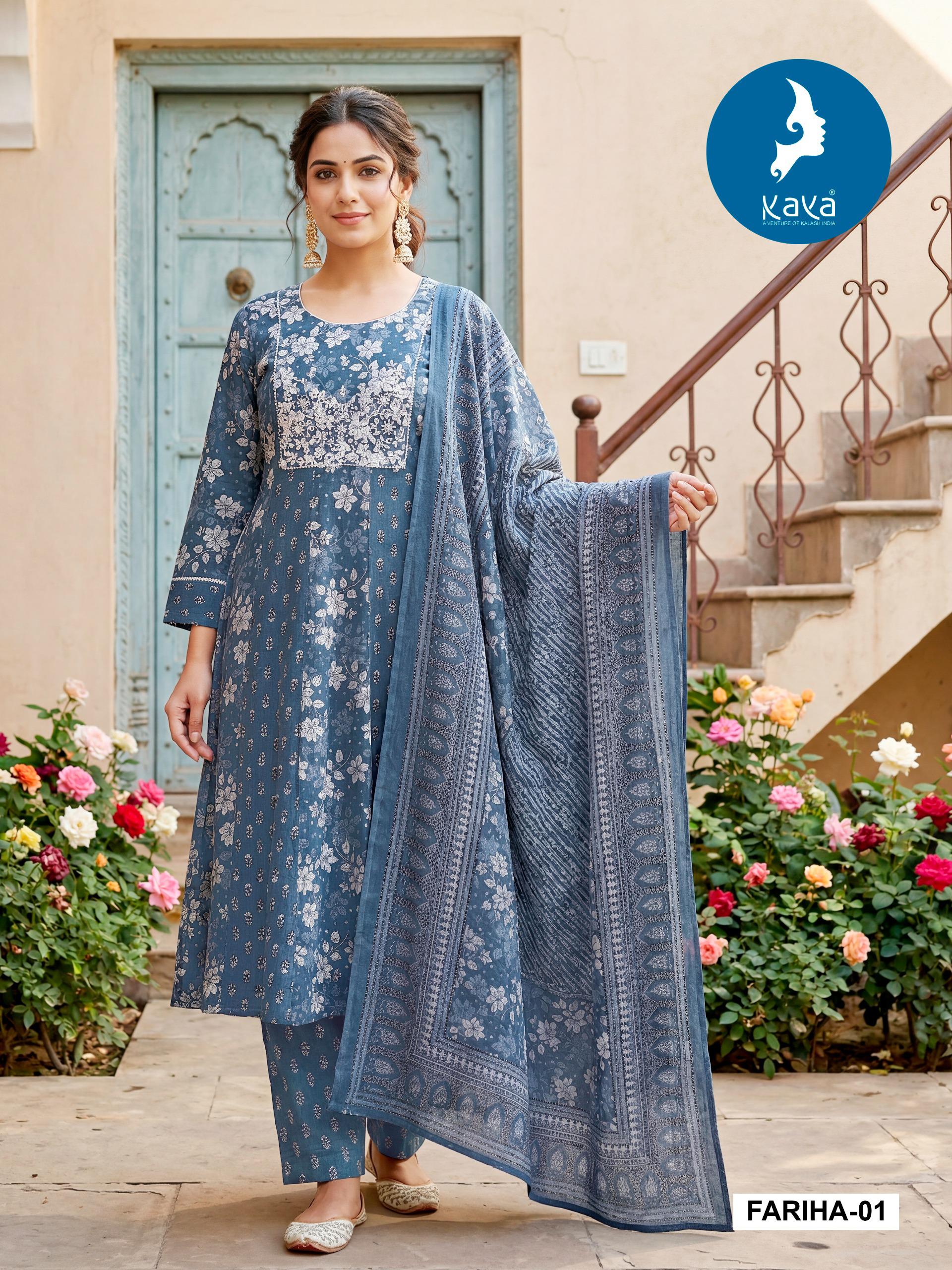 Kaya Fariha Cotton Printed Readymade Salwar Suit — Wholesale Anarkali Kurti, Kaya wholesale from Surat — view 5