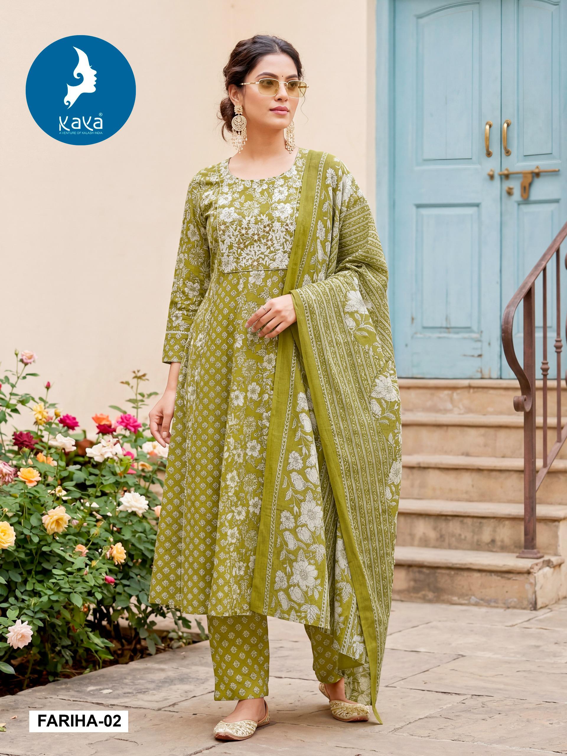 Kaya Fariha Cotton Printed Readymade Salwar Suit — Wholesale Anarkali Kurti, Kaya wholesale from Surat — view 7