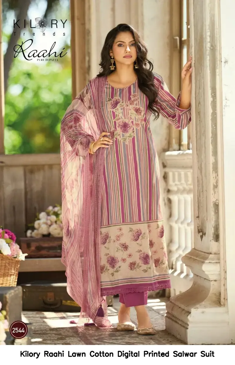 Kilory Raahi Lawn Cotton Digital Printed Salwar Suit — Wholesale Salwar Suits, Kilory Trends wholesale from Surat - Gallery Image 3