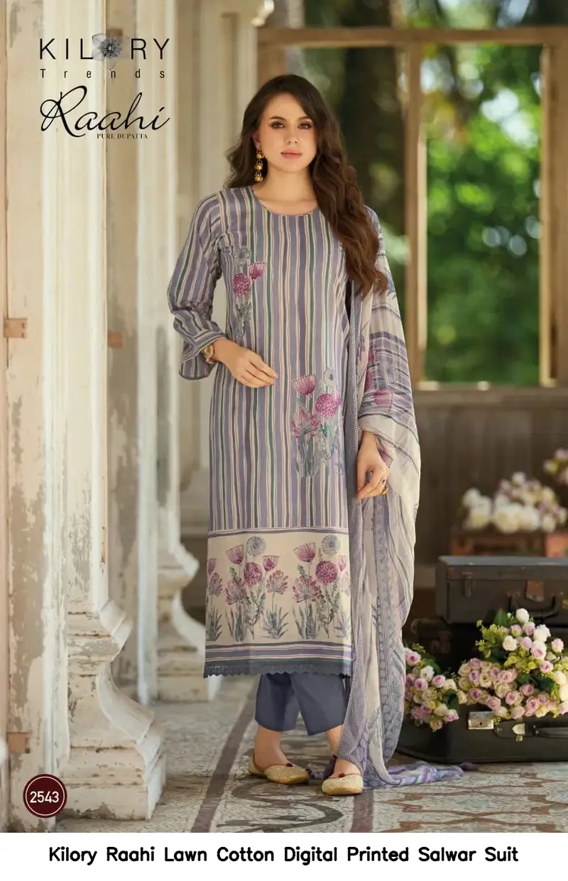 Kilory Raahi Lawn Cotton Digital Printed Salwar Suit — Wholesale Salwar Suits, Kilory Trends wholesale from Surat — view 6