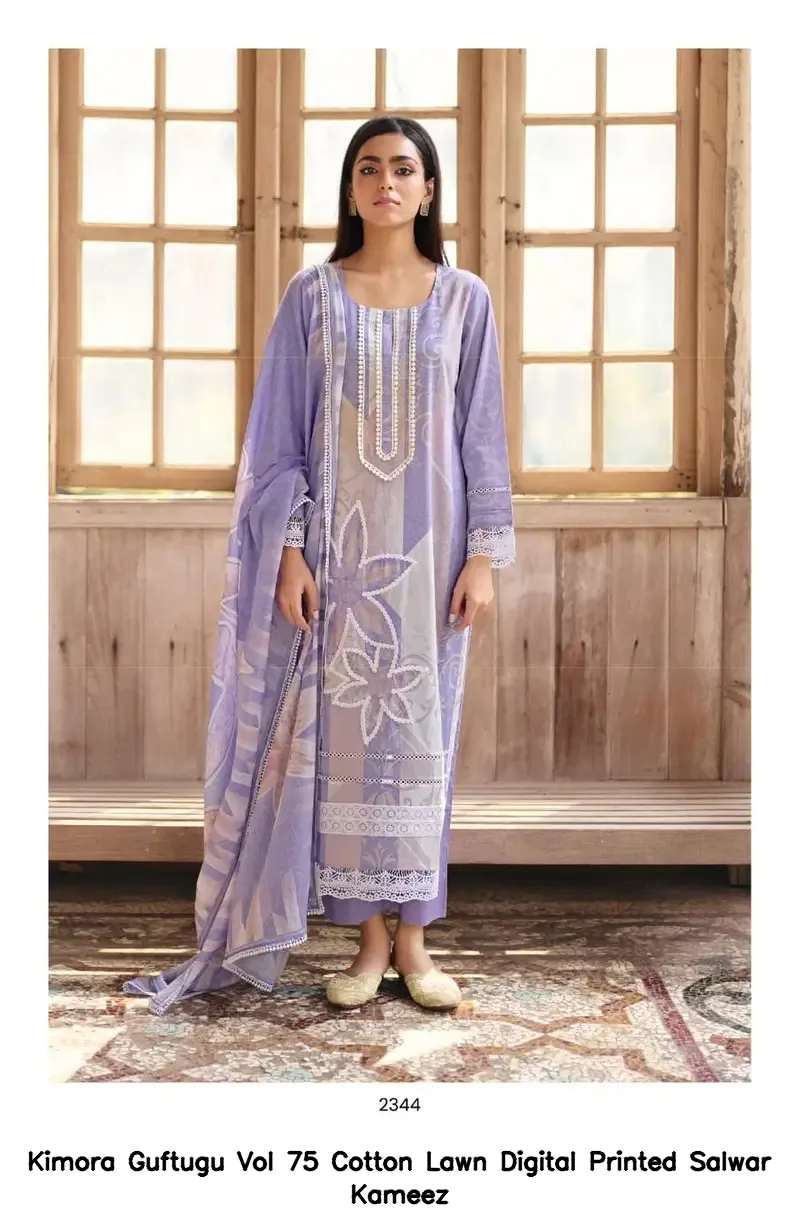 Kimora Guftugu Vol 75 Cotton Lawn Digital Printed Salwar Kameez — Wholesale Dress Material, Kimora wholesale from Surat — view 4