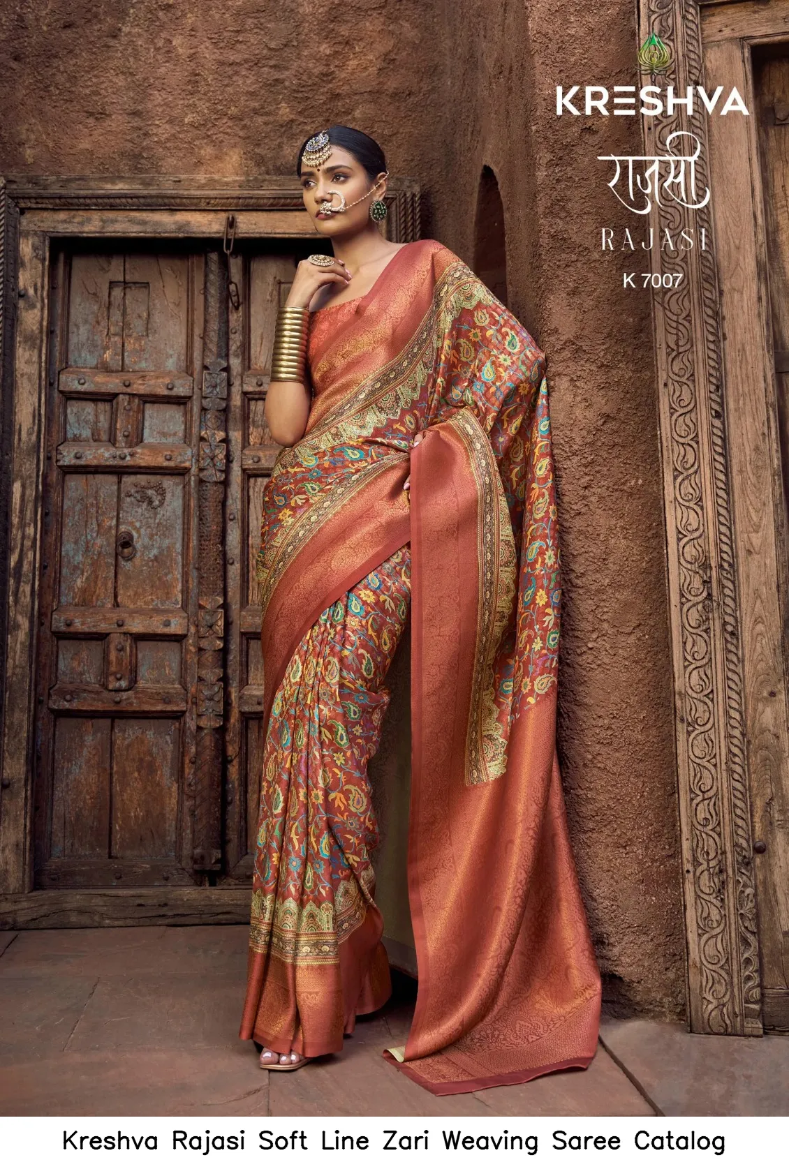 Kreshva Rajasi Soft Line Zari Weaving Saree Catalog — Wholesale Sarees, Kreshva wholesale from Surat - Gallery Image 2