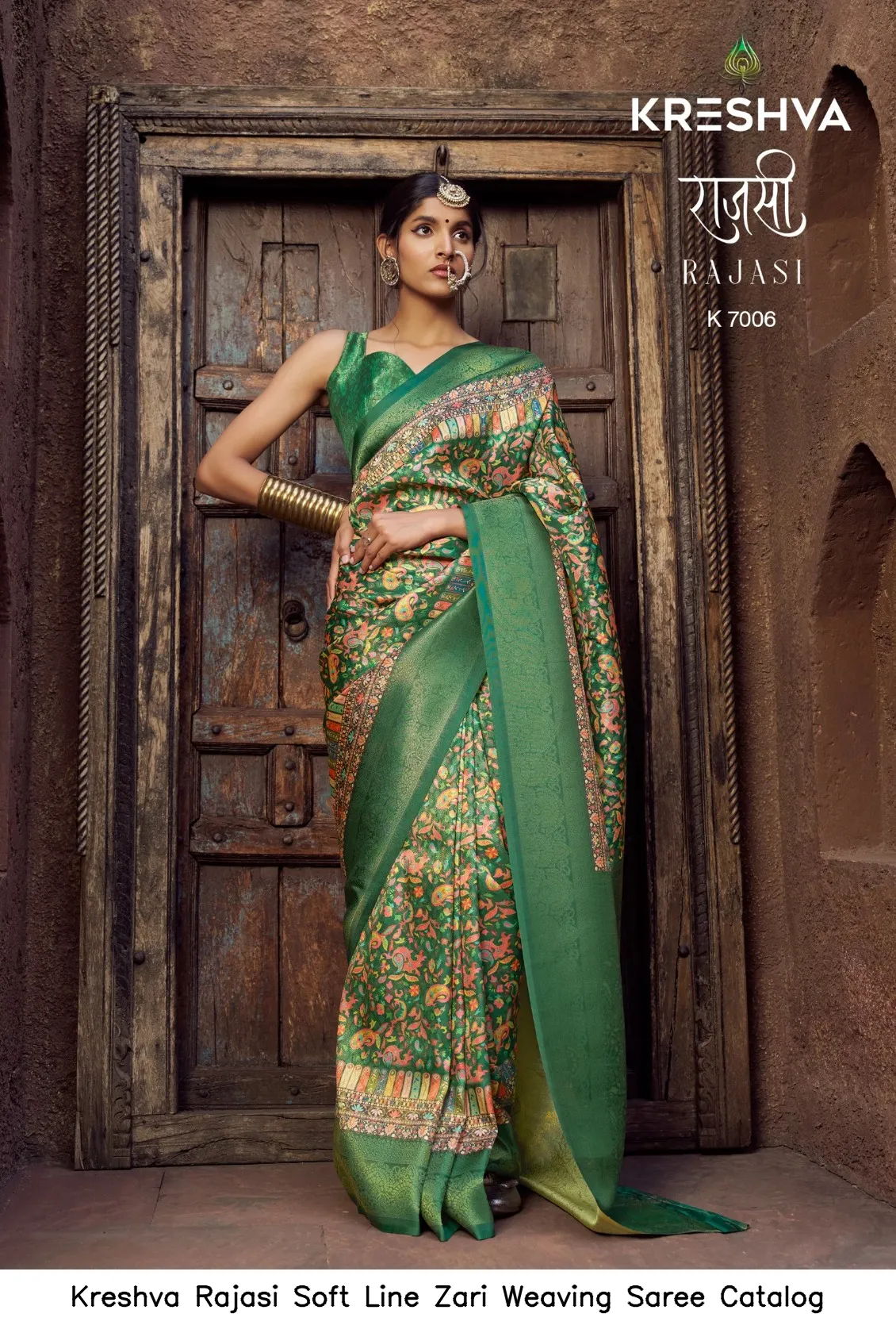 Kreshva Rajasi Soft Line Zari Weaving Saree Catalog — Wholesale Sarees, Kreshva wholesale from Surat - Gallery Image 3