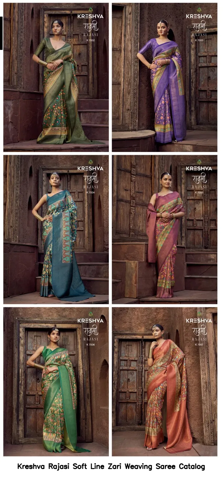 Kreshva Rajasi Soft Line Zari Weaving Saree Catalog — Wholesale Sarees, Kreshva wholesale from Surat - Gallery Image 6