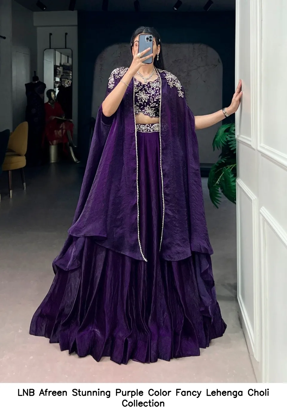 LNB Afreen Stunning Purple Color Fancy Lehenga Choli Collection — Wholesale Lehenga, LNB wholesale from Surat - Gallery Image 4