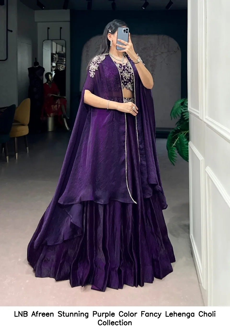 LNB Afreen Stunning Purple Color Fancy Lehenga Choli Collection — Wholesale Lehenga, LNB wholesale from Surat - Gallery Image 5
