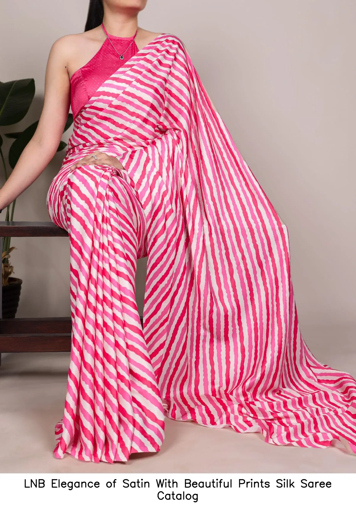LNB Elegance of Satin With Beautiful Prints Silk Saree Catalog — Wholesale Sarees, LNB wholesale from Surat — view 2