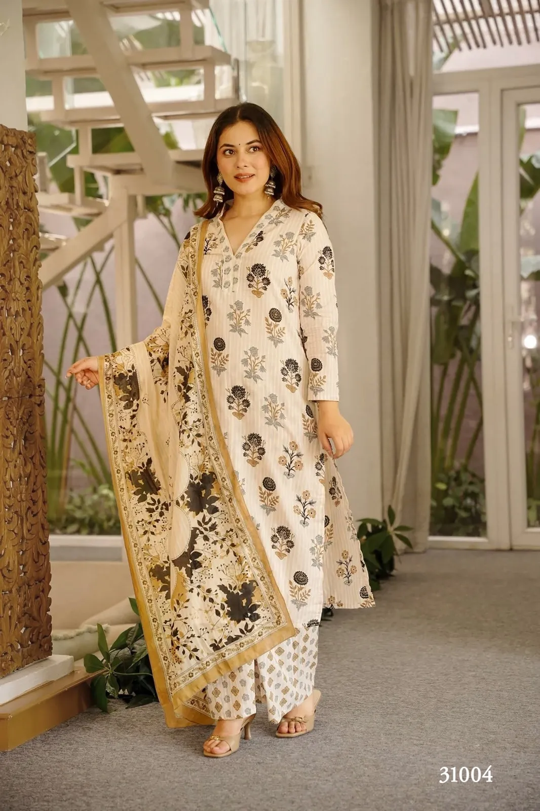 Lucaya Vol 31 Cambric Cotton With Digital Printed Readymade Suit — Wholesale Kurti With Bottom Dupatta, Lucaya wholesale from Surat — view 1