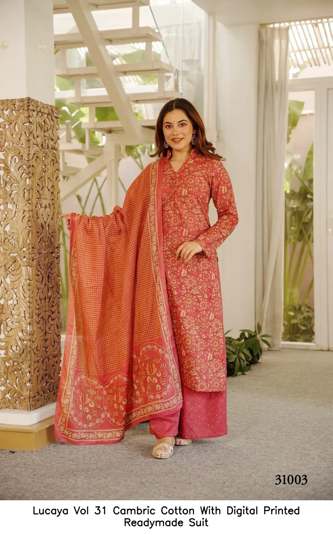 Lucaya Vol 31 Cambric Cotton With Digital Printed Readymade Suit — Wholesale Kurti With Bottom Dupatta, Lucaya wholesale from Surat - Gallery Image 2