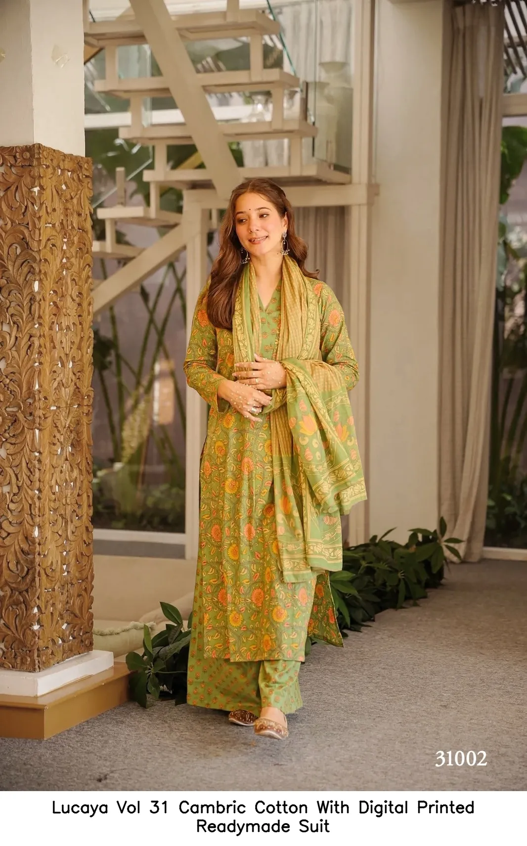 Lucaya Vol 31 Cambric Cotton With Digital Printed Readymade Suit — Wholesale Kurti With Bottom Dupatta, Lucaya wholesale from Surat - Gallery Image 4