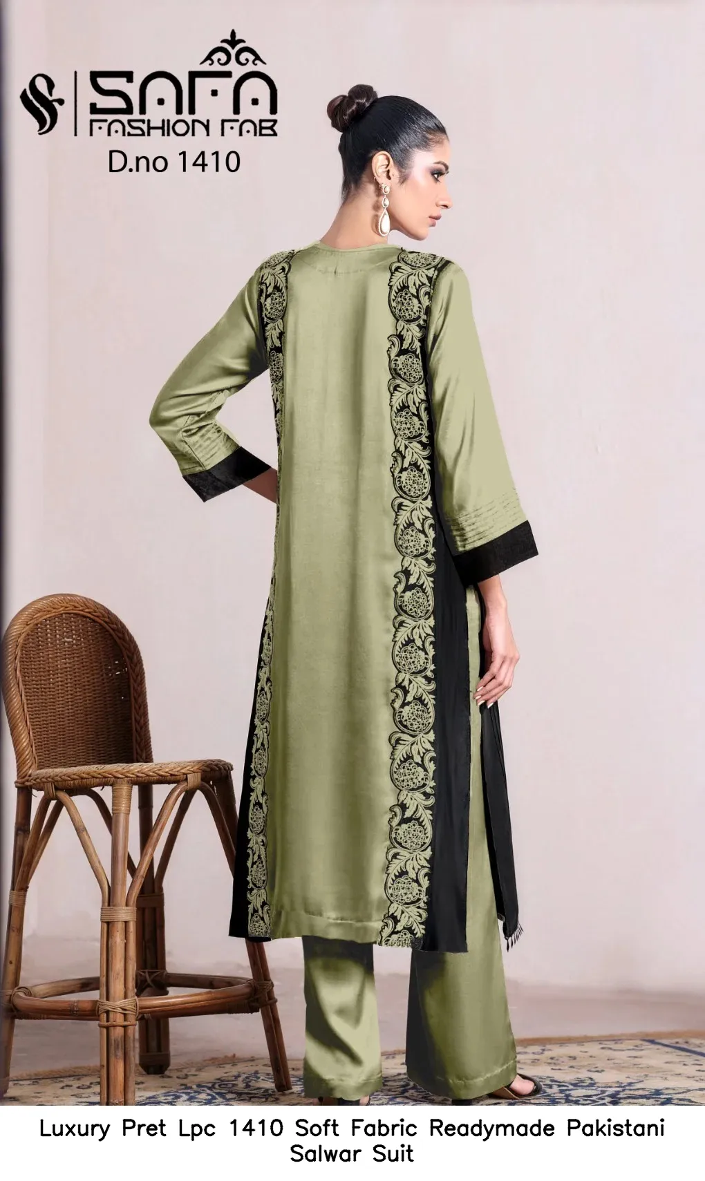 Luxury Pret Lpc 1410 Soft Fabric Readymade Pakistani Salwar Suit — Wholesale Readymade Pakistani Suits, Vardan Ethnic wholesale from Surat - Gallery Image 3
